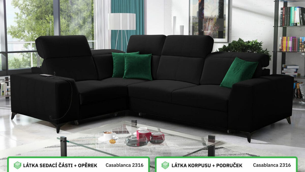 Rohová sedací souprava BELUTI II MIX Barevné provedení