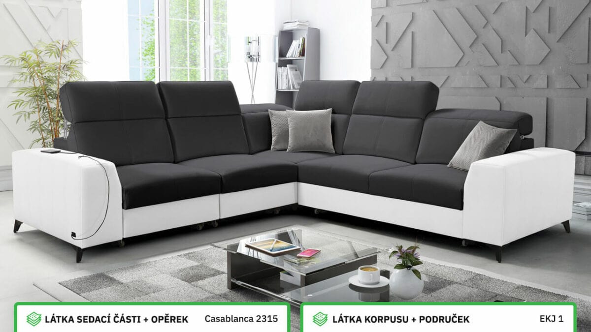 Rohová sedací souprava BELUTI III MIX Barevné provedení