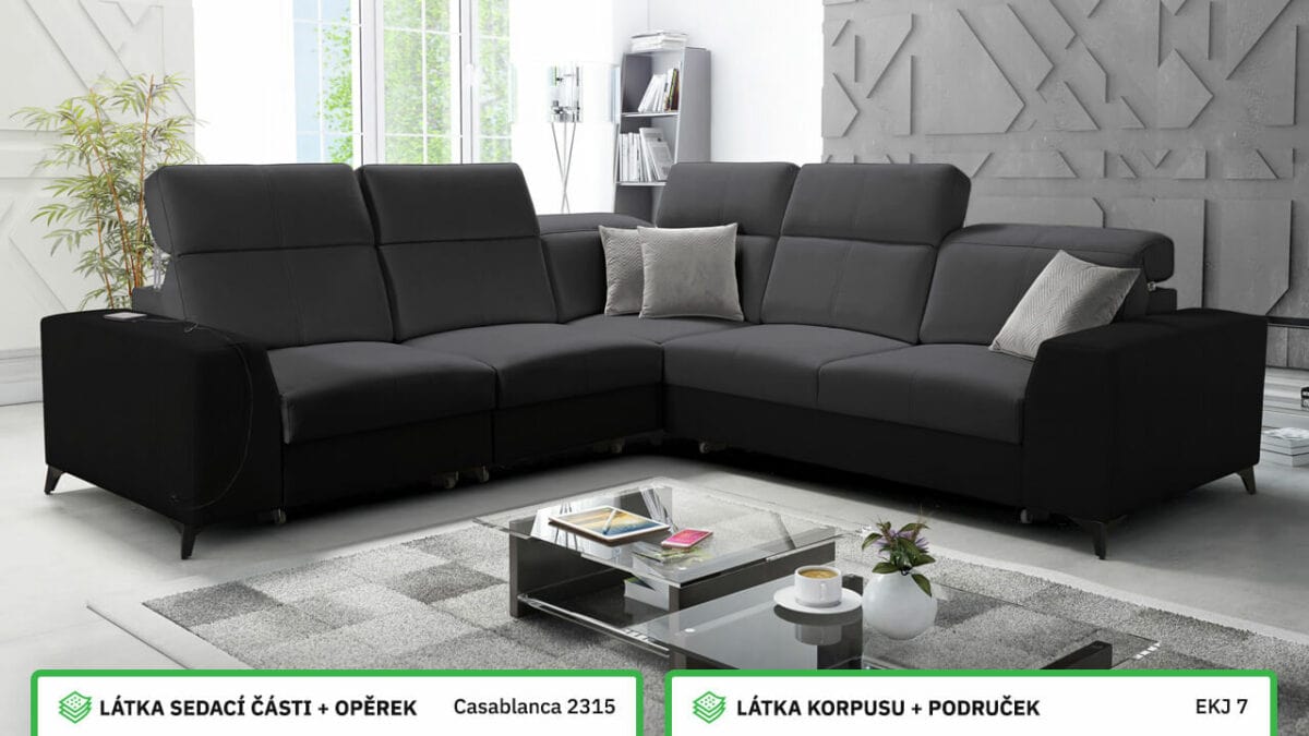 Rohová sedací souprava BELUTI III MIX Barevné provedení