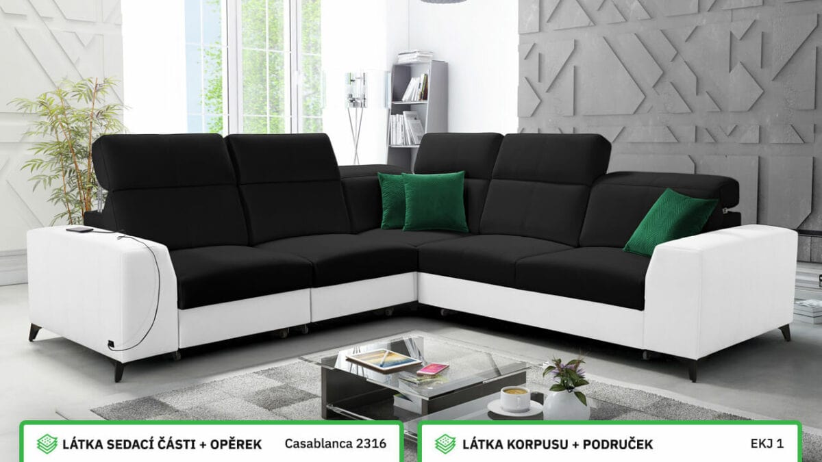 Rohová sedací souprava BELUTI III MIX Barevné provedení