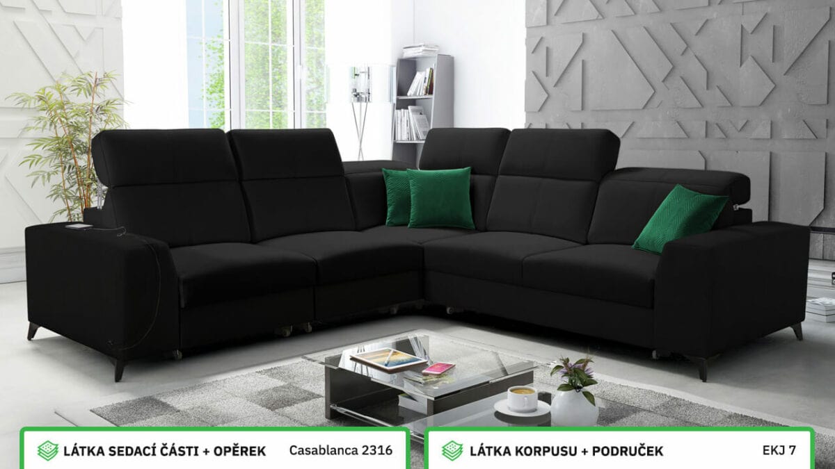 Rohová sedací souprava BELUTI III MIX Barevné provedení