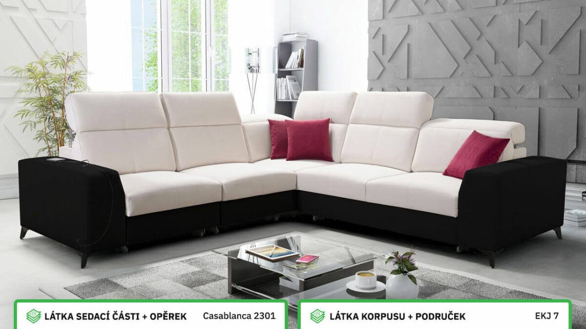 Rohová sedací souprava BELUTI III MIX Barevné provedení