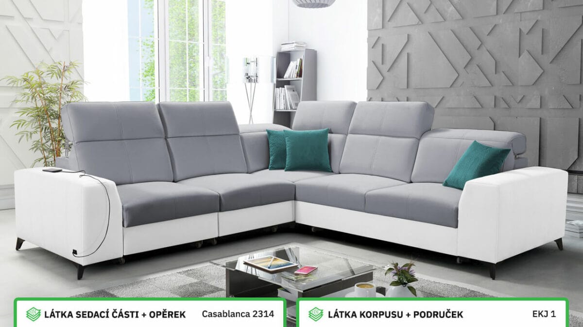 Rohová sedací souprava BELUTI III MIX Barevné provedení