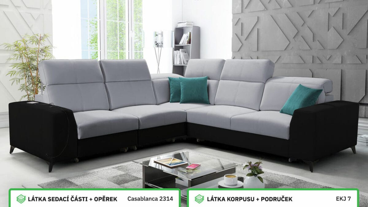 Rohová sedací souprava BELUTI III MIX Barevné provedení