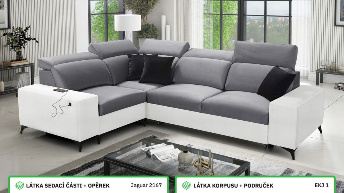 Rohová sedací souprava BARTON II MIX Barevné provedení