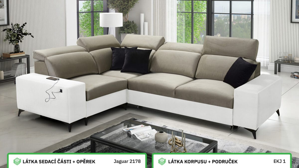 Rohová sedací souprava BARTON II MIX Barevné provedení