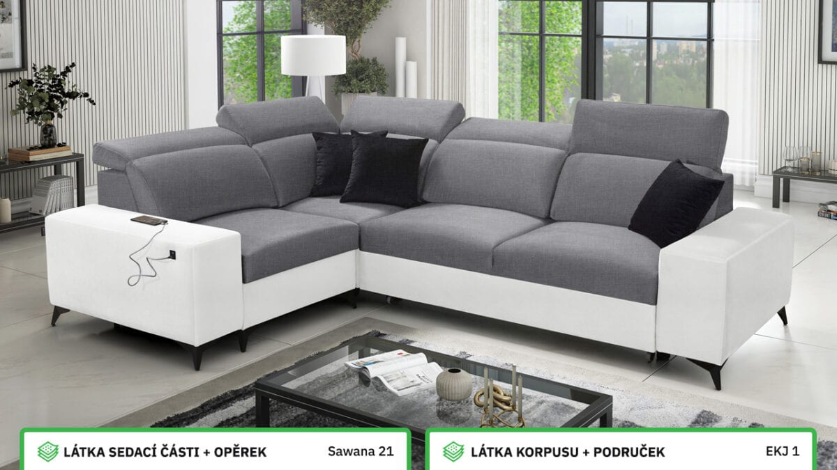 Rohová sedací souprava BARTON II MIX Barevné provedení