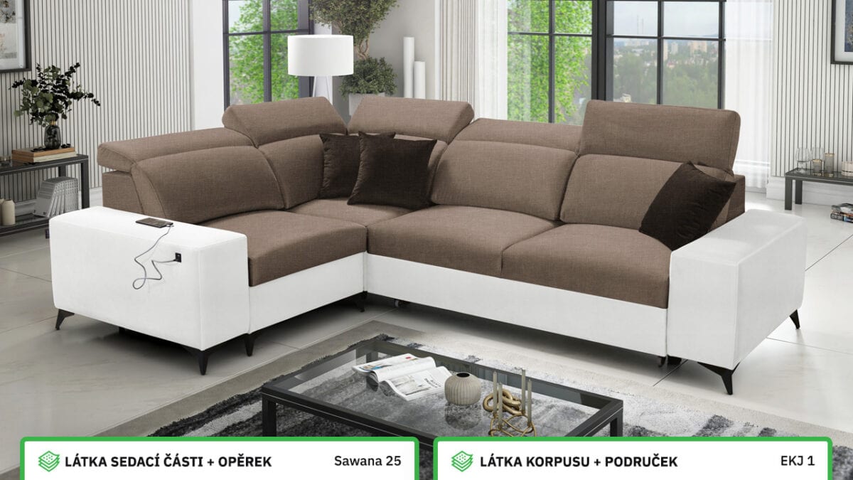 Rohová sedací souprava BARTON II MIX Barevné provedení