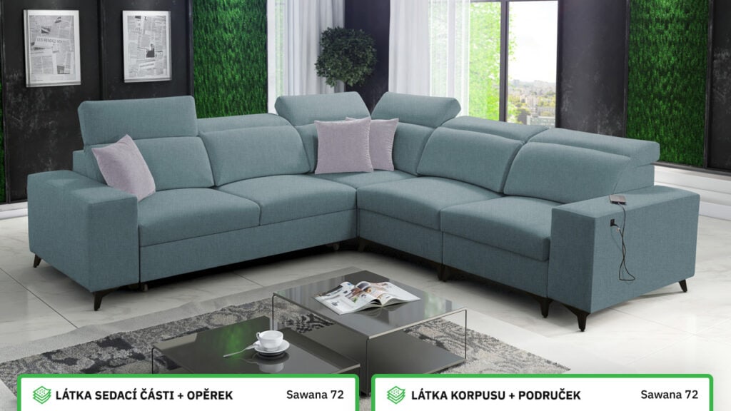 Rohová sedací souprava BARTON III MIX Barevné provedení