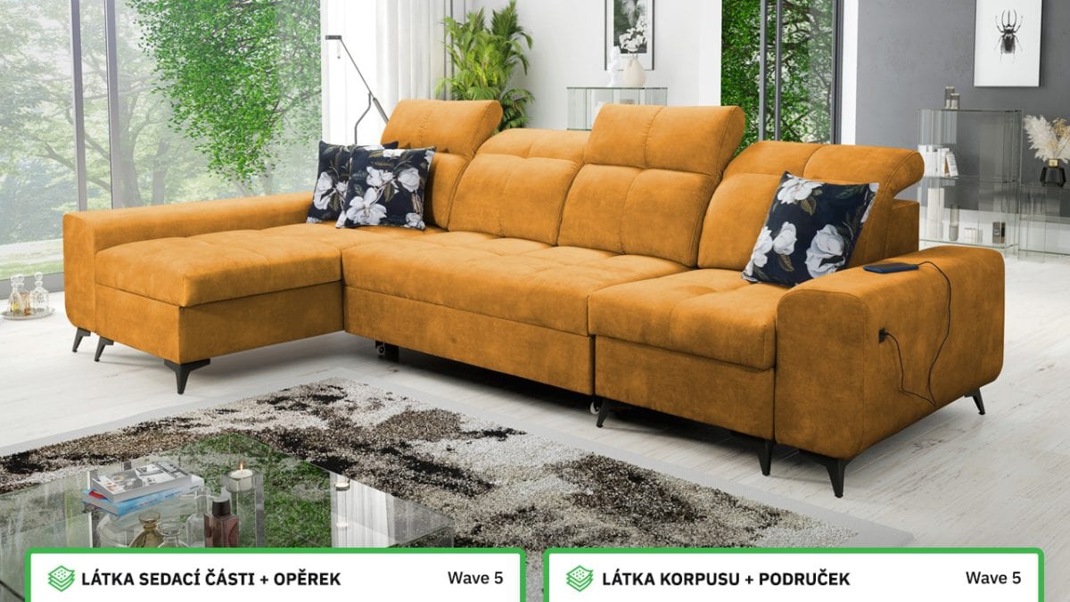 Rohová sedací souprava GOLD XII Barevné provedení